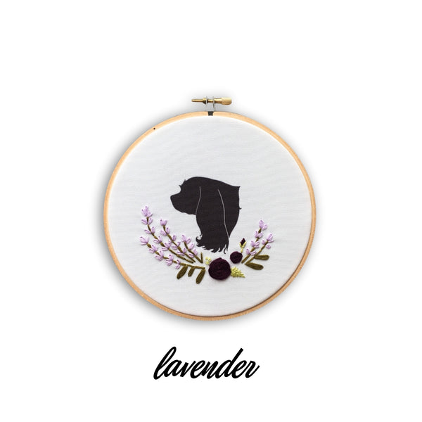 Silhouette Embroidered Hoop (with two portraits) From the Archives