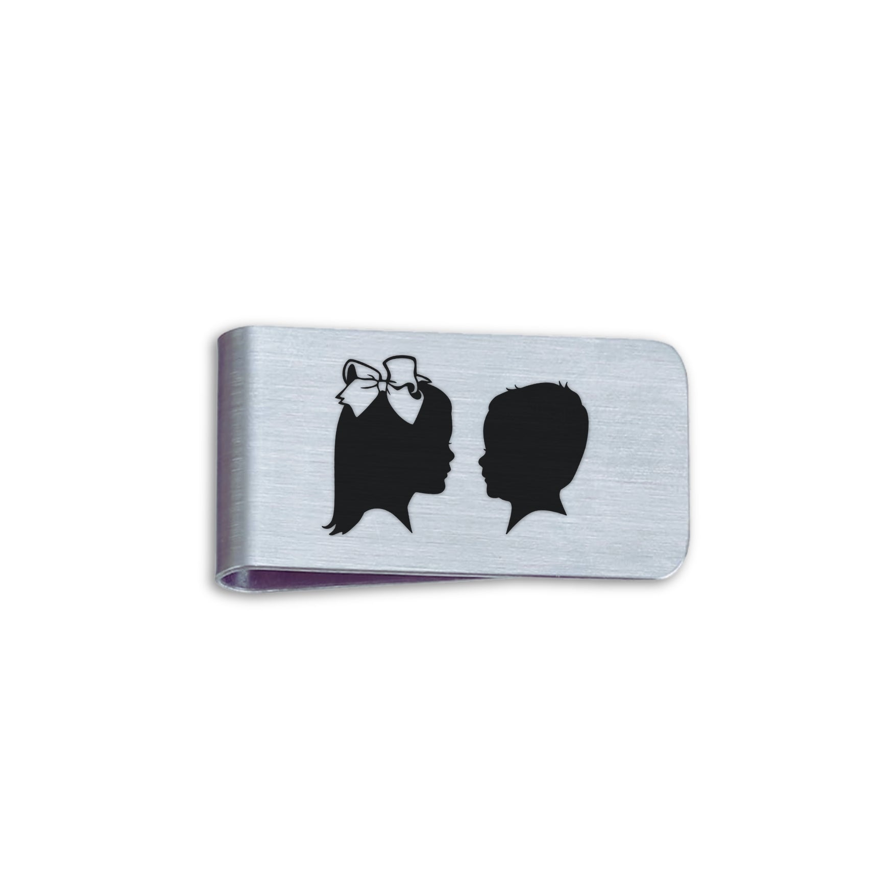 Silhouette Money Clip (two portraits)
