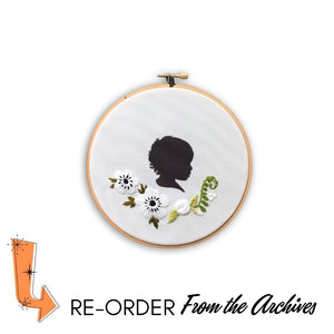 Silhouette Embroidered Hoop From the Archives