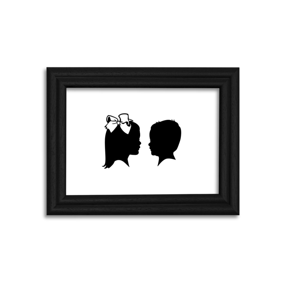 Silhouette Paper-Cut (Two Portraits)