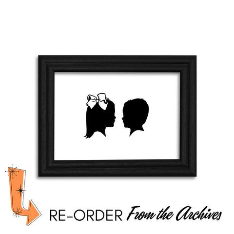 Silhouette Paper-Cut (Two Portraits) From the Archives