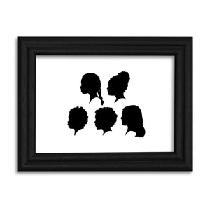 Silhouette Paper-Cut (Five Portraits)