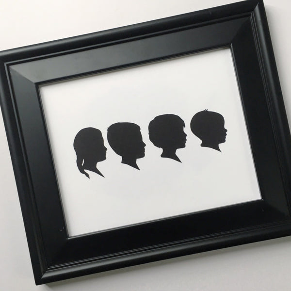 FROM THE ARCHIVES 8x10" with Four Silhouette Paper-Cuts