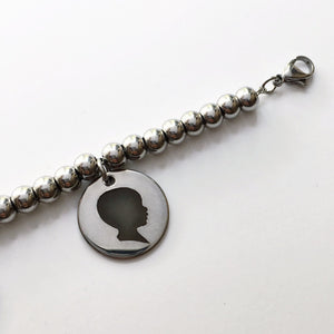 Silhouette Beaded Charm Bracelet