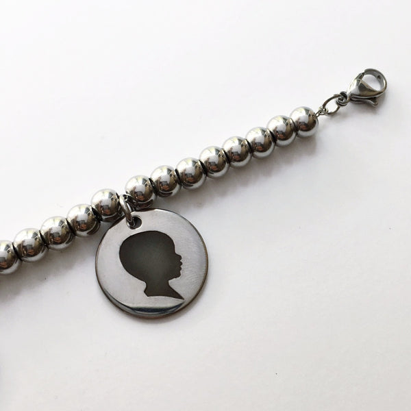 Silhouette Beaded Charm Bracelet