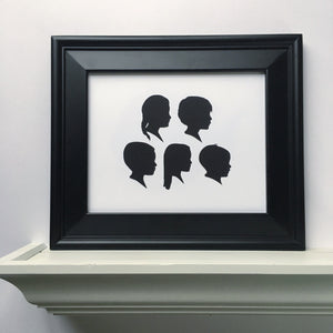 8x10" with Five Silhouette Paper-Cuts