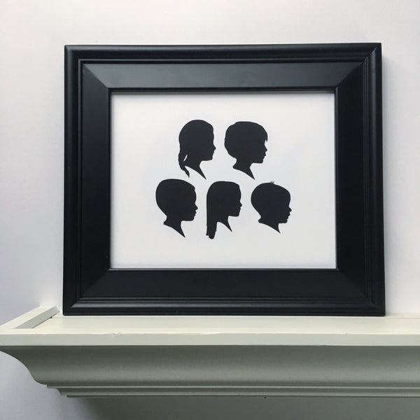 FROM THE ARCHIVES 8x10" with Five Silhouette Paper-Cuts