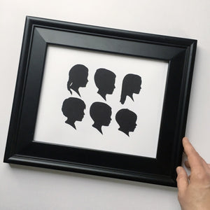 8x10" with Six Silhouette Paper-Cuts