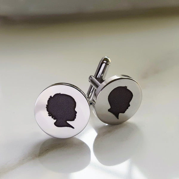 Silhouette Cufflinks (with two silhouettes)