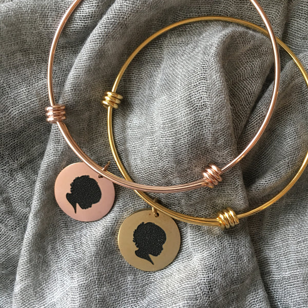 Gold Silhouette Expandable Bangle