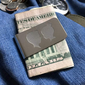 Silhouette Money Clip (two portraits)