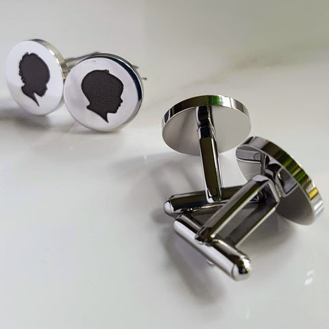 Silhouette Cufflinks (with two silhouettes)