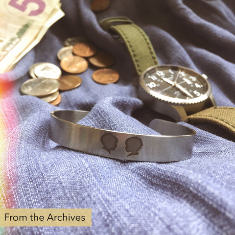 FROM THE ARCHIVES Silhouette Cuff (with up to 6 portraits)