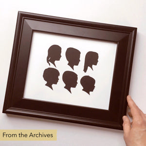 FROM THE ARCHIVES 8x10" with Six Silhouette Paper-Cuts