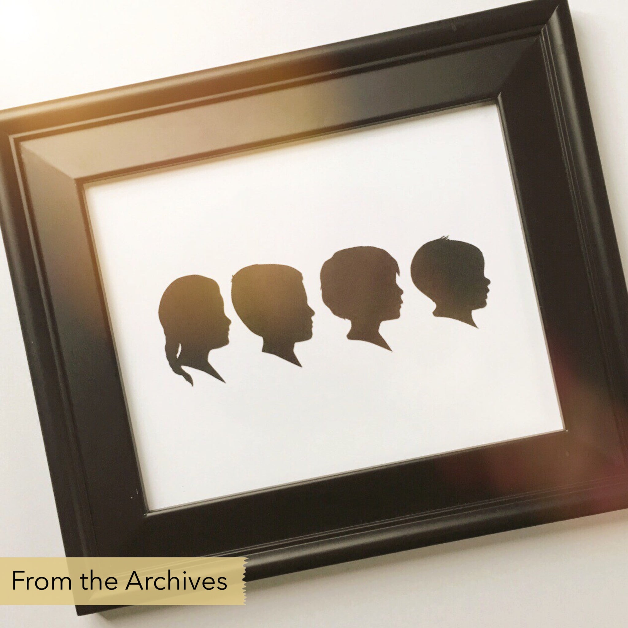 FROM THE ARCHIVES 8x10" with Four Silhouette Paper-Cuts