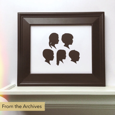 FROM THE ARCHIVES 8x10" with Five Silhouette Paper-Cuts