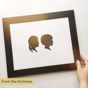 FROM THE ARCHIVES 11x14" with Two Silhouette Paper-Cuts