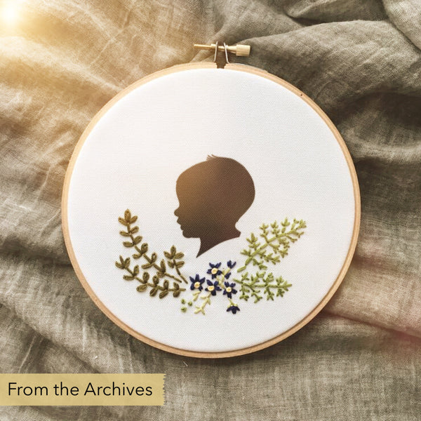 FROM THE ARCHIVES Silhouette Embroidered Hoop