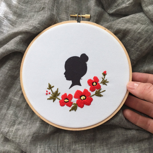 FROM THE ARCHIVES Silhouette Embroidered Hoop