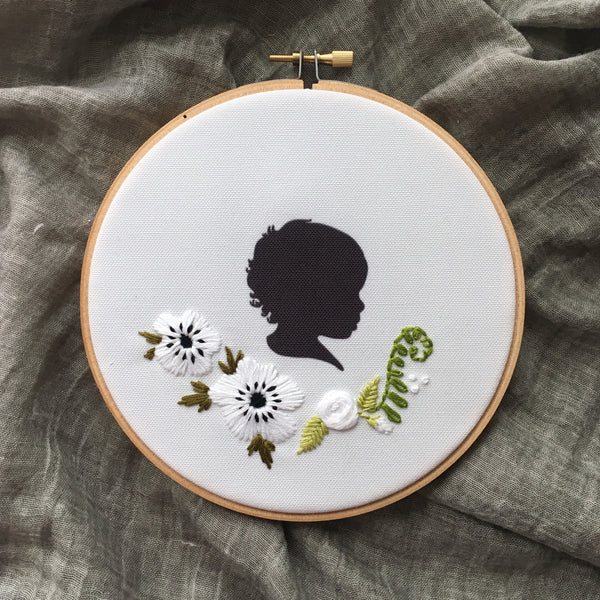 FROM THE ARCHIVES Silhouette Embroidered Hoop