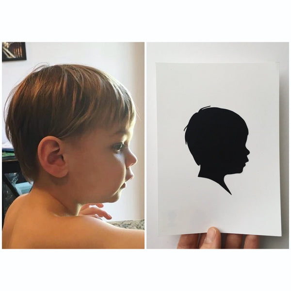 FROM THE ARCHIVES 8x10" with Three Silhouette Paper-Cuts