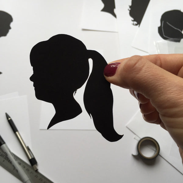 FROM THE ARCHIVES 8x10" with Two Silhouette Paper-Cuts