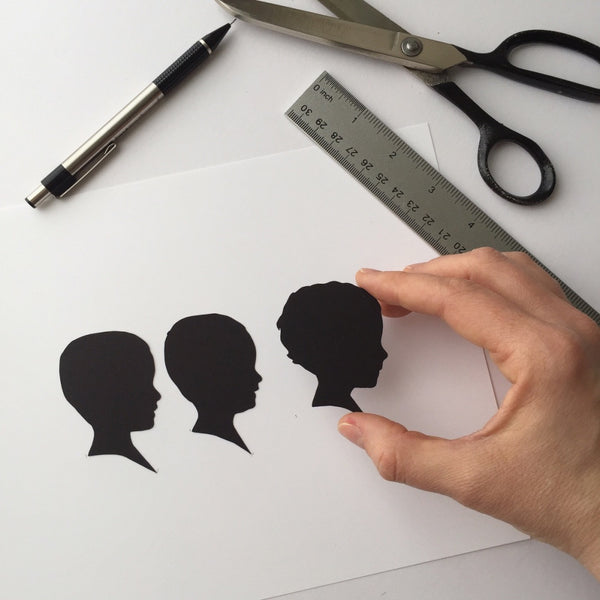 FROM THE ARCHIVES 8x10" with Three Silhouette Paper-Cuts